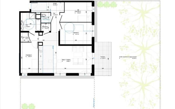 Appartement à vendre    4 pièces • 95,35 m2 Bischheim