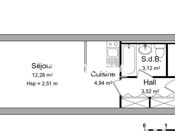 Location Studio 23.86 m² - 5 COURS VOLTAIRE Valence 26000