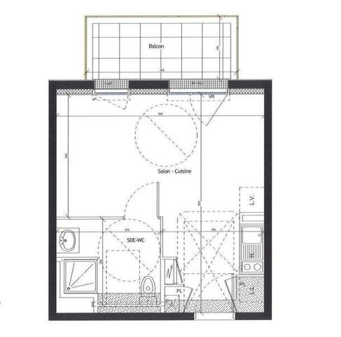 Appartement 1 pièce                                        - 44300 Nantes - ZA Hauts de Gesvre Réf : 12191