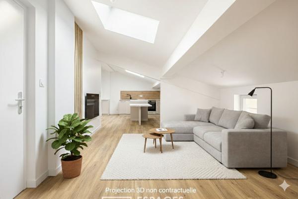 Appartement T2 rénové en dernier étage