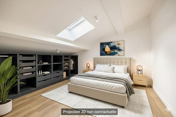 Appartement T2 rénové en dernier étage