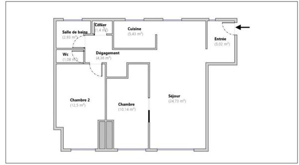 METRO DAUMESNIL - RUE BRECHE AUX LOUPS - 3 PIECES DE 67,59 M²