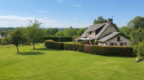 Maison de caractère en pierre avec dépendances et beau terrain plat à Roche le Peyroux 19160