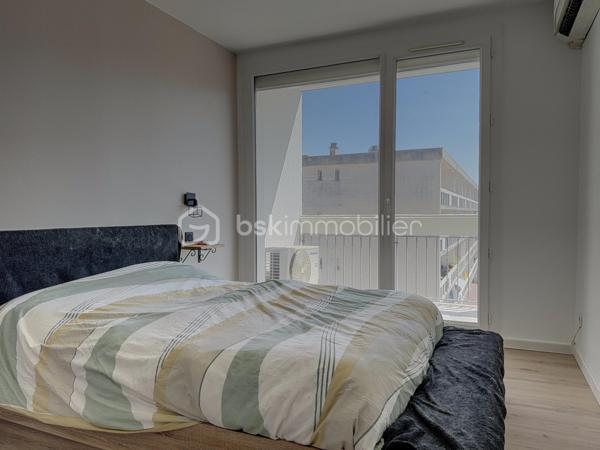 Très bel appartement rénové, situé dans la Résidence Stuart Mill.
Cet appartement, situé au 3ᵉ étage avec ascenseur, dispose d’une belle pièce à vivre baignée de lumière, d’une cuisine semi-ouverte donnant sur une loggia attenante faisant office de buanderie.
Il se compose également d’une salle d’eau avec douche à l’italienne, de deux chambres, un dressing ainsi que d’un WC indépendant.
Le bien bénéficie d’un joli balcon bien exposé et d’une cave.
L'appartement est climatisé.
De nombreuses places de stationnement sont disponibles au sein de la résidence, qui bénéficie également d’un gardien et d’un accès fermé et sécurisé.
Un appartement idéal et rare sur le secteur !