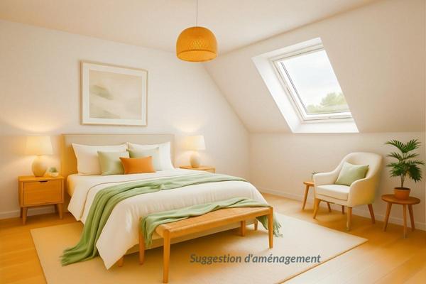 Maison familiale, 4 chambres, vue dégagée, grand jardin, (22300)Ploulec'h