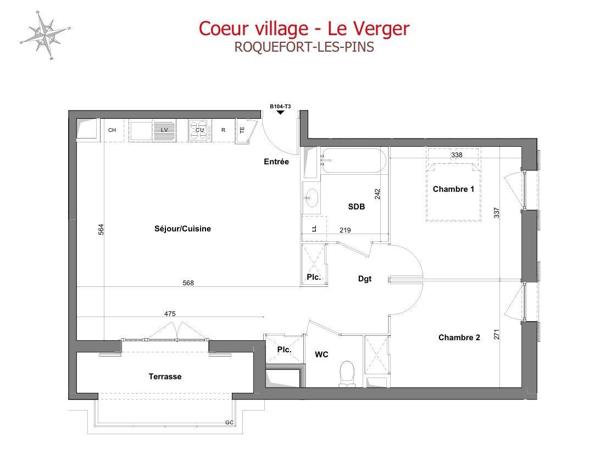 Maison à vendre 3 pièces 65 m² Roquefort-les-Pins