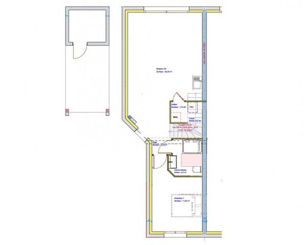A 10 mn de THONON Villa T4 81 m² jardin 697 m²  calme et vue dégagée montagne ( 74200)