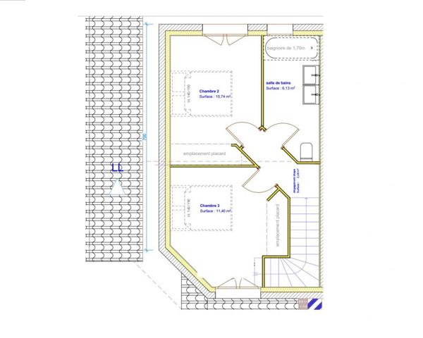 A 10 mn de THONON Villa T4 81 m² jardin 697 m²  calme et vue dégagée montagne ( 74200)
