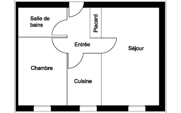 Appartement à louer    2 pièces • 38,78 m2 Fontainebleau