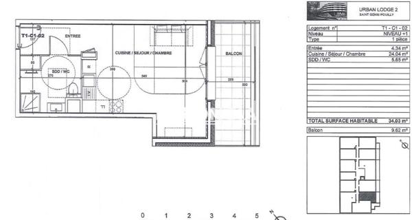 Location Studio 34.03 m² - Saint-genis-pouilly 01630