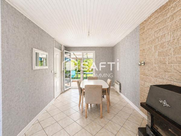 Vrai plain-pied avec  cave et garage, 3 chambres