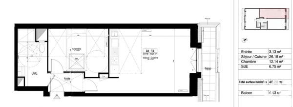 Appartement à vendre 2 pièces 48 m² Sainte-Geneviève-des-Bois