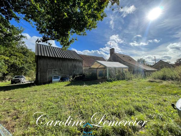 Maison à vendre 4 pièces proche de CONNERRE (72)FERMETTE en campagne isolée de 60 m² habitables 2 chambres avec un potentiel evolutif sur dependances, 1 hectare de terrain avec ruisseau