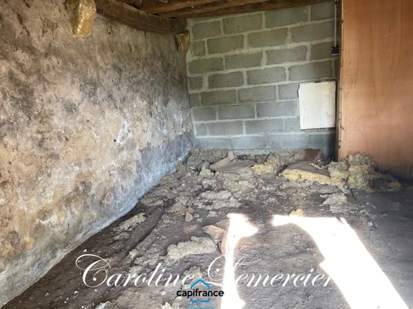 Maison à vendre 4 pièces proche de CONNERRE (72)FERMETTE en campagne isolée de 60 m² habitables 2 chambres avec un potentiel evolutif sur dependances, 1 hectare de terrain avec ruisseau