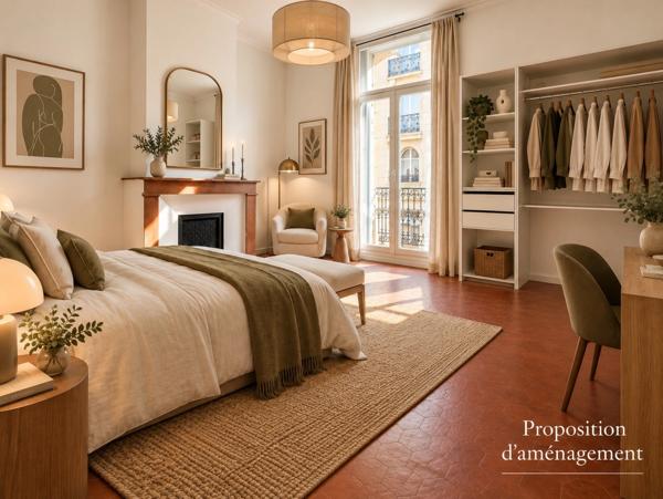 Appartement T2 85 m² avec terrasse Champ de Mars Béziers charme de l'ancien