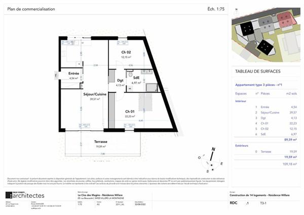 Appartement à vendre  3 pièces • 89 m2 Villers-la-Montagne