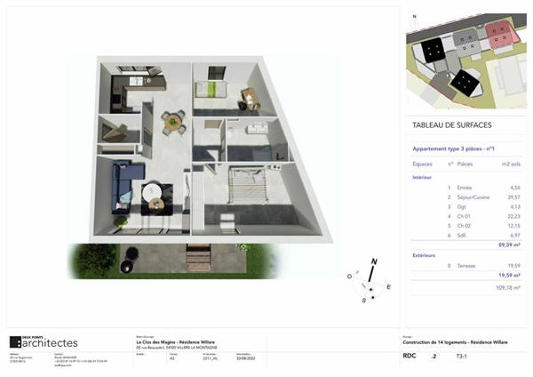 Appartement à vendre  3 pièces • 89 m2 Villers-la-Montagne