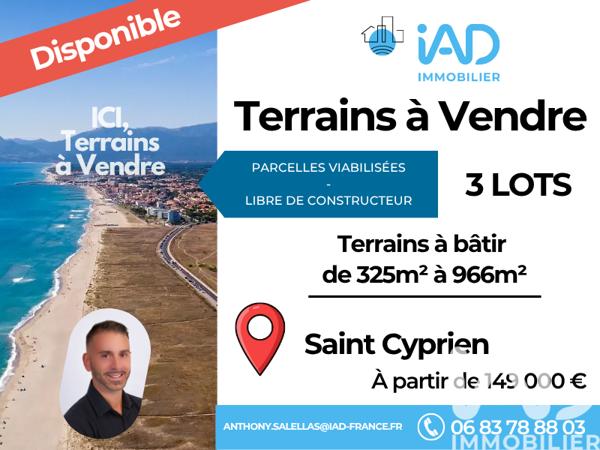 Terrain à vendre 400 m² Saint-Cyprien