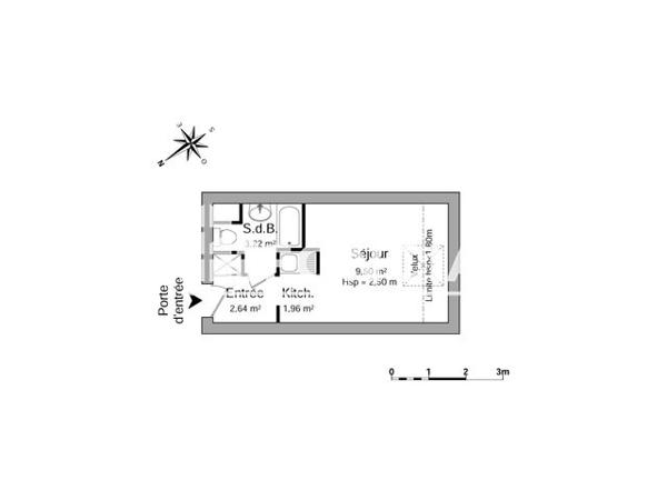 Location Studio 17.3 m² - 8 RUE DES GLACIERES Strasbourg 67000