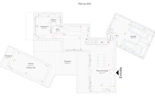 Maison 5 pièces de 144 m² à Le Lavandou (83980)