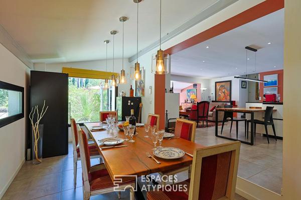 Villa de plain-pied au coeur de la nature avec piscine