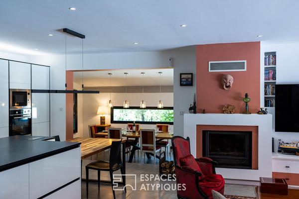 Villa de plain-pied au coeur de la nature avec piscine