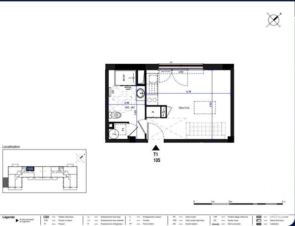 Appartement F1 à vendre  1 pièce - 25,59 m2 CAUTERETS - 65