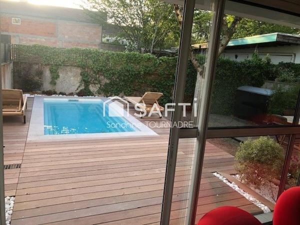 BORDEAUX CAUDERAN, Maison d'architecte, 3 chambres, piscine, garage, grande cave