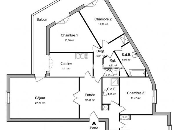 Location Appartement 5 pièces 118.77 m² - 150 AVENUE DU GENERAL LECLERC Nancy 54000