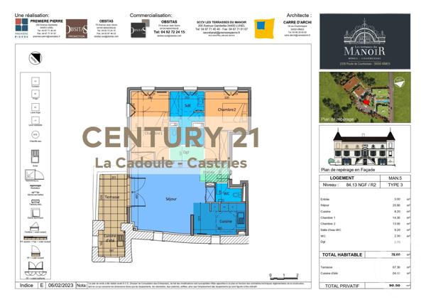 Appartement à vendre  3 pièces - 78,60 m2 NIMES - 30