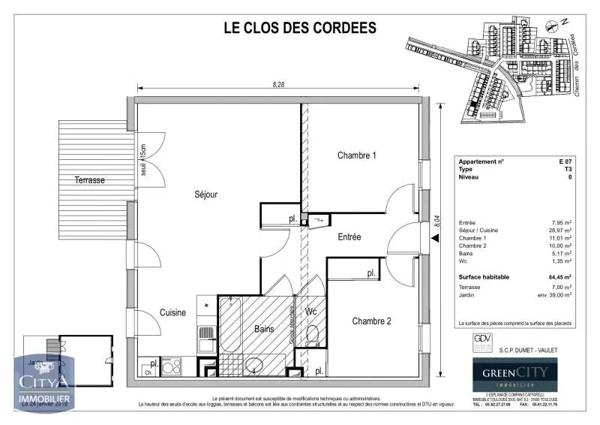 Appartement à louer 3 pièces 64.45m² Châtelaillon-Plage (17340)