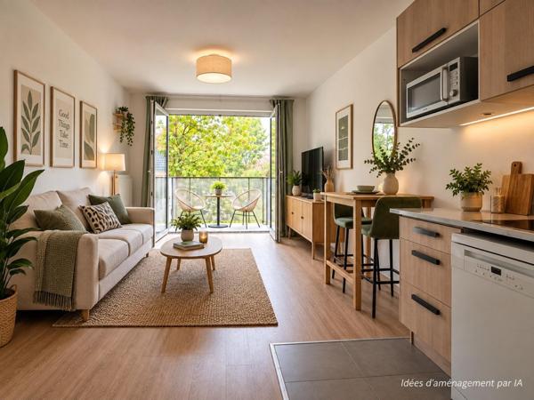 EURASANTÉ – T2 RÉCENT AVEC BALCON, VUE DÉGAGÉE ET PARKING