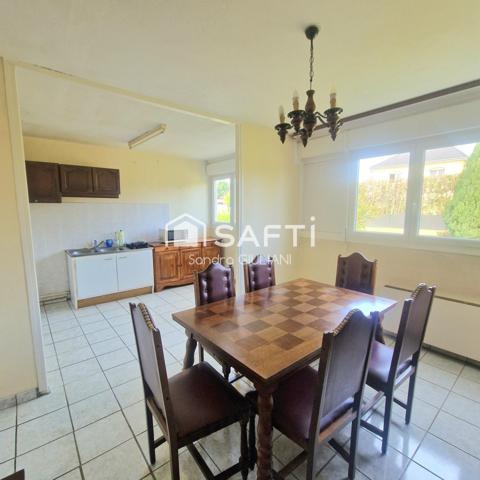 Maison avec 4 chambres, jardin et garage aux portes des frontières !