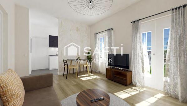 Duplex T2 bis avec balcon - Charme & volumes - Centre Libourne