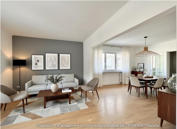 HAYANGE quartier Mairie - T5 moderne rénové de 108 m² avec ascenseur