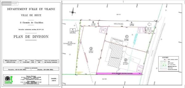 Terrain à Batir à vendre à Bruz en Ille-et-Vilaine (35170), ref : 35129-6351