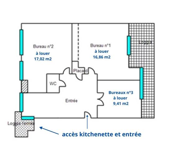 Immobilier Aubagne (13400) – Bureau 9.41m2 – 280 €