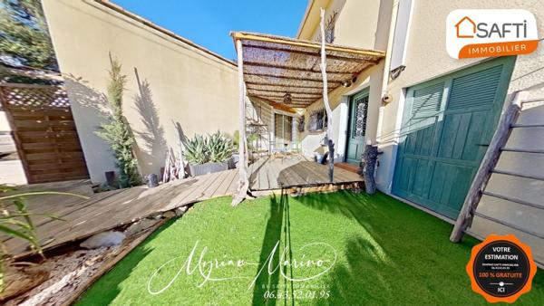 APPARTEMENT F3 EN REZ DE JARDIN, +ATELIER + PARKING ET  GARAGE - SAINT AYGULF (83370)