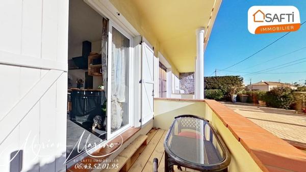 APPARTEMENT F3 EN REZ DE JARDIN, +ATELIER + PARKING ET  GARAGE - SAINT AYGULF (83370)