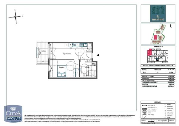 Appartement à louer 2 pièces 38.12m² Cavaillon (84300)