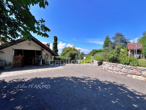 SAINT CERGUES (74) à vendre 7 pièces avec un espace indépendant 194,26m² + 140m² d’annexes dont une bâtisse indépendante, piscinable au calme vue lac
