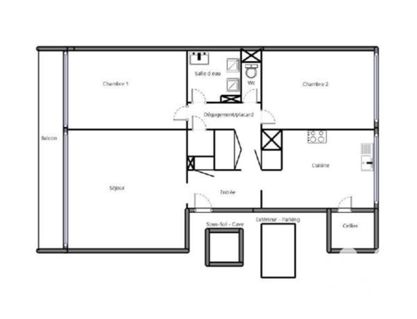 Appartement à vendre 3 pièces 64 m² Vélizy-Villacoublay