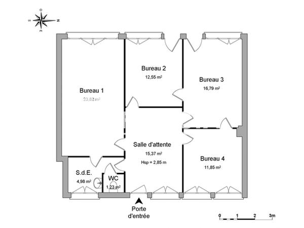 Location Local commercial 4 pièces 86.59 m² - 2 PLACE COLBERT Lorient 56100