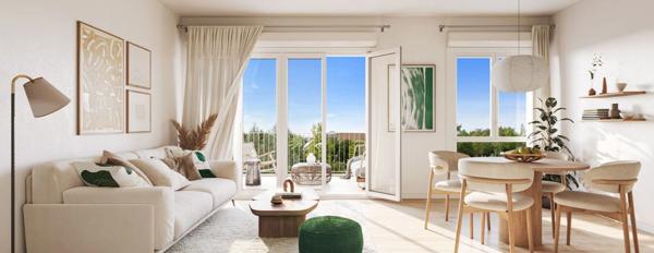 appartement à vendre 2 pièces HETTANGE GRANDE (57) avec une grande terrasse et parking