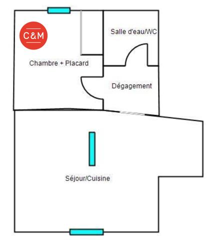 44400 REZE REZE VILLAGE - Appartement 2 pièces 33 m²