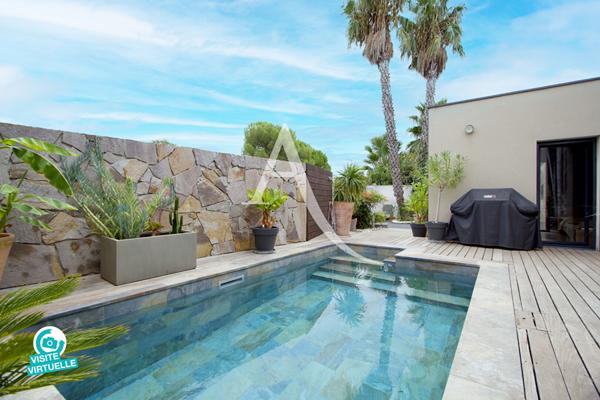 Maison style loft avec piscine à Lattes