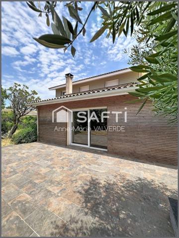 LACANAU VILLE– 170 m² – PISCINE CHAUFFÉE – GARAGE – TERRAIN DE 941 m²