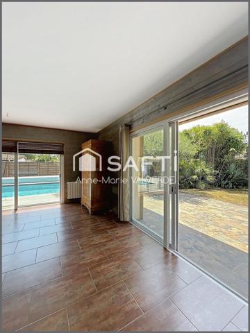 LACANAU VILLE– 170 m² – PISCINE CHAUFFÉE – GARAGE – TERRAIN DE 941 m²