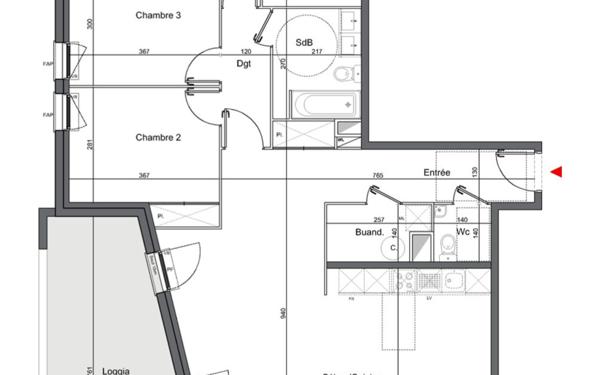Appartement à vendre    4 pièces • 118,22 m2 Mérignac