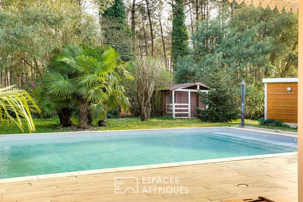 Villa avec piscine en lisière de forêt